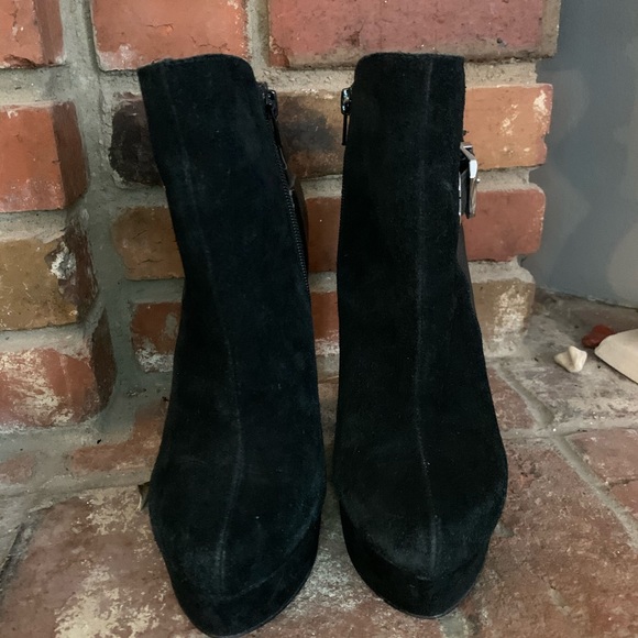 Leather Platform boots with buckle - Picture 5 of 6